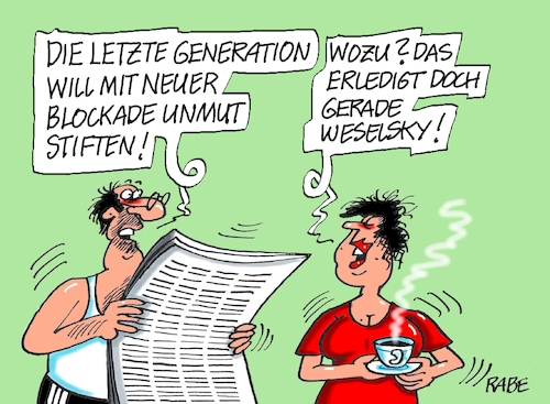 Cartoon: Generationenwechsel (medium) by RABE tagged bahn,db,bahnkunden,fahrpreis,fahrpreiserhöhung,rabe,ralf,böhme,cartoon,karikatur,pressezeichnung,farbcartoon,tagescartoon,schnellzug,bahnticket,schlusslicht,passagiere,bahnreisende,puffer,weselsky,gdl,lokführer,lokführerstreik,streik,arbeitskampf,tarifverhandlungen,letzte,generation,klimakleber,klimaaktivisten,blockade,ankündigung,demo,bahn,db,bahnkunden,fahrpreis,fahrpreiserhöhung,rabe,ralf,böhme,cartoon,karikatur,pressezeichnung,farbcartoon,tagescartoon,schnellzug,bahnticket,schlusslicht,passagiere,bahnreisende,puffer,weselsky,gdl,lokführer,lokführerstreik,streik,arbeitskampf,tarifverhandlungen,letzte,generation,klimakleber,klimaaktivisten,blockade,ankündigung,demo