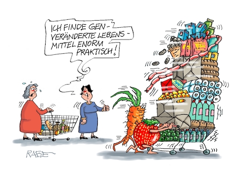 Cartoon: Genmanipulation (medium) by RABE tagged merz,kanzler,koalition,union,spd,klingbeil,cartoon,karikatur,pressezeichnung,farbcartoon,tagescartoon,db,bahn,frühling,frühjahr,frühjahrsputz,ice,zug,blumenkasten,blumenkästen,esc,songcontest,eu,brüssel,gen,genmanipulation,genlabor,supermarkt,obst,gemüse,kenzeichnung,kennzeichnungspflicht,korbwagen,merz,kanzler,koalition,union,spd,klingbeil,cartoon,karikatur,pressezeichnung,farbcartoon,tagescartoon,db,bahn,frühling,frühjahr,frühjahrsputz,ice,zug,blumenkasten,blumenkästen,esc,songcontest,eu,brüssel,gen,genmanipulation,genlabor,supermarkt,obst,gemüse,kenzeichnung,kennzeichnungspflicht,korbwagen