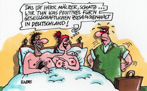 Cartoon: Gesellschaftsmälzer (medium) by RABE tagged gesellschaft,zusammenhalt,deutsche,bürger,mittelmaß,studie,bertelsmannstiftung,bevölkerung,vertrauen,mitmenschen,gerechtigkeitsempfinden,rabe,ralf,böhme,cartoon,karikatur,pressezeichnung,farbcartoon,mann,frau,ehepaar,sexspiele,bett,schlafzimmer,bettspiele,geschlechtsverkehr,ehebruch,fremdgehen,forscherteam,nation,gesellschaft,zusammenhalt,deutsche,bürger,mittelmaß,studie,bertelsmannstiftung,bevölkerung,vertrauen,mitmenschen,gerechtigkeitsempfinden,rabe,ralf,böhme,cartoon,karikatur,pressezeichnung,farbcartoon,mann,frau,ehepaar,sex,sexspiele,bett,schlafzimmer,bettspiele,geschlechtsverkehr,ehebruch,fremdgehen,forscherteam,nation