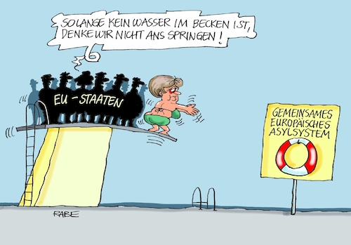 Cartoon: Gipfeltreffen (medium) by RABE tagged markus,söder,csu,bayern,münchen,landesvorsitzender,horst,seehofer,merkel,cdu,union,streit,unionstreit,asylstreit,ultimatum,grenze,zurückweisung,flüchtlinge,eu,brüssel,lösung,grenzkontrollen,schwimmbecken,sprungturm,wasser,sprungbrett,migration,schicksalsfrage,asylpolitik,asylsystem,markus,söder,csu,bayern,münchen,landesvorsitzender,horst,seehofer,merkel,cdu,union,streit,unionstreit,asylstreit,ultimatum,grenze,zurückweisung,flüchtlinge,eu,brüssel,lösung,grenzkontrollen,schwimmbecken,sprungturm,wasser,sprungbrett,migration,schicksalsfrage,asylpolitik,asylsystem