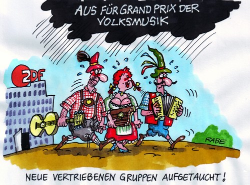 Cartoon: Grand Prix (medium) by RABE tagged grand,prix,volksmusik,vertriebene