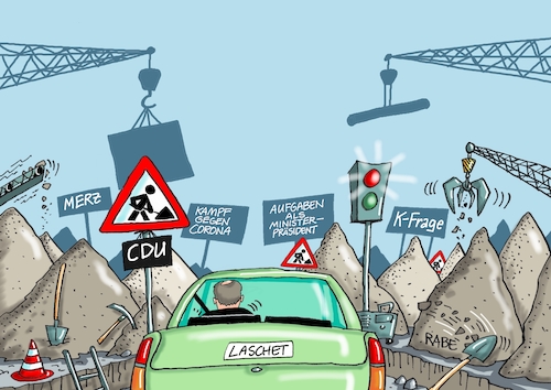 Cartoon: Großbaustelle (medium) by RABE tagged corona,bildung,bildungsminister,kanzleramt,bildungskonferenz,lehrerkonferenz,laptop,ausstatung,digitalisierung,bildungsmonitor,internetzugan,wlan,aufwachen,armin,laschet,nrw,söder,ministerpräsident,cdu,parteivorsitz,parteispitze,kanzlerkandidat,frage,baustelle,verkehrsschild,kran,bagger,pkw,fallzahlen,friedrich,merz,wirtschaftsminister,lockdown,rki,shutdown,corona,bildung,bildungsminister,kanzleramt,bildungskonferenz,lehrerkonferenz,laptop,ausstatung,digitalisierung,bildungsmonitor,internetzugan,wlan,aufwachen,armin,laschet,nrw,söder,ministerpräsident,cdu,parteivorsitz,parteispitze,kanzlerkandidat,frage,baustelle,verkehrsschild,kran,bagger,pkw,fallzahlen,friedrich,merz,wirtschaftsminister,lockdown,rki,shutdown