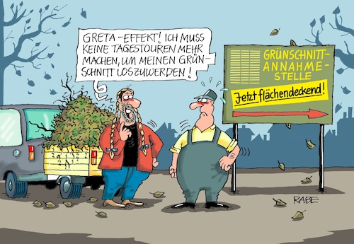 Cartoon: Grünschnitt (medium) by RABE tagged klimawandel,umwelt,umweltministerin,schulze,sp,klimapreis,heizung,auto,rabe,ralf,böhme,cartoon,karikatur,pressezeichnung,farbcartoon,tagescartoon,brücke,bettler,verkehr,klimaprämie,friday,for,future,greta,thunberg,grünschnitt,grünschnittstelle,abfallverband,grünzeug,pkw,abgase,umweltverschmutzung,netz,flächendeckend,klimawandel,umwelt,umweltministerin,schulze,sp,klimapreis,heizung,auto,rabe,ralf,böhme,cartoon,karikatur,pressezeichnung,farbcartoon,tagescartoon,brücke,bettler,verkehr,klimaprämie,friday,for,future,greta,thunberg,grünschnitt,grünschnittstelle,abfallverband,grünzeug,pkw,abgase,umweltverschmutzung,netz,flächendeckend