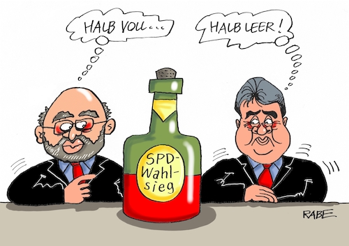 Cartoon: Halbvollleer (medium) by RABE tagged martin,schulz,spd,wahlkampf,bundestagswahl,beamte,rentenkasse,rabe,ralf,böhme,cartoon,karikatur,pressezeichnung,farbcartoon,tagescartoon,rentner,nahles,gleichberechtigung,sigmar,gabriel,außenminister,wahlsieg,wählerunfrage,groko,flasche,halbvoll,halbleer,martin,schulz,spd,wahlkampf,bundestagswahl,beamte,rentenkasse,rabe,ralf,böhme,cartoon,karikatur,pressezeichnung,farbcartoon,tagescartoon,rentner,nahles,gleichberechtigung,sigmar,gabriel,außenminister,wahlsieg,wählerunfrage,groko,flasche,halbvoll,halbleer