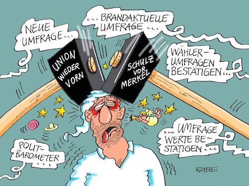 Cartoon: Hammerumfrageschmerzgrenze (medium) by RABE tagged kanzlerkandidat,schulz,gabriel,scholz,bundestagswahl,hannelore,kraft,spd,sozialdemokraten,rabe,ralf,böhme,cartoon,karikatur,pressezeichnung,farbcartoon,tagescartoon,merkel,union,umfragewerte,wählerumfragen,kanzlerkandidaten,hammer,michl,kopfschmerzen,schmerzgrenze,kanzlerkandidat,schulz,gabriel,scholz,bundestagswahl,hannelore,kraft,spd,sozialdemokraten,rabe,ralf,böhme,cartoon,karikatur,pressezeichnung,farbcartoon,tagescartoon,merkel,union,umfragewerte,wählerumfragen,kanzlerkandidaten,hammer,michl,kopfschmerzen,schmerzgrenze