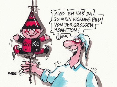 Cartoon: Hampelmännchen (medium) by RABE tagged groko,große,koalition,spd,cdu,merkel,gabriel,bundesregierung,kanzlerin,koalitionsregierung,rabe,ralf,böhme,cartoon,karikatur,pressezeichnung,farbcartoon,hampelmann,spielzeug,bürger,michel,steuerzahler,wähler,opposition,grüne,linke,gysi,ideenlosigkeit,generaldebatte,kritik,groko,große,koalition,spd,cdu,merkel,gabriel,bundesregierung,kanzlerin,koalitionsregierung,rabe,ralf,böhme,cartoon,karikatur,pressezeichnung,farbcartoon,hampelmann,spielzeug,bürger,michel,steuerzahler,wähler,opposition,grüne,linke,gysi,ideenlosigkeit,generaldebatte,kritik