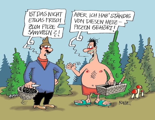 Cartoon: Heizpilzsucher (medium) by RABE tagged pilze,pilzsammler,pilsucher,waldpilze,heizpilze,hitze,rabe,ralf,böhme,cartoon,karikatur,pressezeichnung,farbcartoon,tagescartoon,wald,steinpiltz,korb,messer,badehose,wärme,pilze,pilzsammler,pilsucher,waldpilze,heizpilze,hitze,rabe,ralf,böhme,cartoon,karikatur,pressezeichnung,farbcartoon,tagescartoon,wald,steinpiltz,korb,messer,badehose,wärme