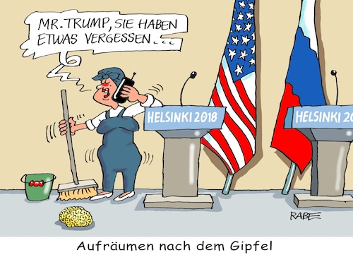 Cartoon: Helsinki nochmal (medium) by RABE tagged russlan,moskau,präsidentenwahl,kreml,kremlchef,putin,rabe,ralf,böhme,cartoon,karikatur,pressezeichnung,farbcartoon,tagescartoon,trump,usa,president,helsinki,finnland,gipfeltreffen,nichts,gehirn,reinemachen,russlan,moskau,präsidentenwahl,kreml,kremlchef,putin,rabe,ralf,böhme,cartoon,karikatur,pressezeichnung,farbcartoon,tagescartoon,trump,usa,president,helsinki,finnland,gipfeltreffen,nichts,gehirn,reinemachen