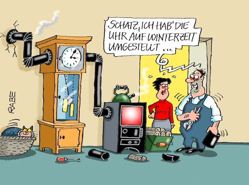 Cartoon: Hitzige Zeiten (medium) by RABE tagged winterzeit,sommerzeit,zeitumstellung,uhren,uhrenumstellung,rabe,ralf,böhme,cartoon,karikatur,pressezeichnung,farbcartoon,tagescartoon,uhrenladen,ofen,ofenrohr,heizung,standuhr,winterzeit,sommerzeit,zeitumstellung,uhren,uhrenumstellung,rabe,ralf,böhme,cartoon,karikatur,pressezeichnung,farbcartoon,tagescartoon,uhrenladen,ofen,ofenrohr,heizung,standuhr