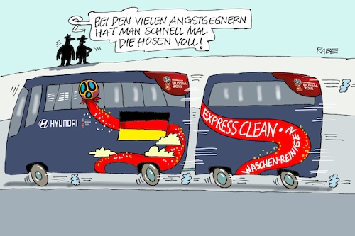 Cartoon: Hosen voll (medium) by RABE tagged özil,gündogan,erdogan,wahlkampf,wahlhilfe,fußballtrikot,trikottausch,rabe,ralf,böhme,cartoon,karikatur,pressezeichnung,farbcartoon,tagescartoon,schmutz,wm,russland,kader,aufstellung,gruppenspiel,achtelfinale,löw,bundestrainer,angstgegner,südkorea,heimreise,reinigung,schnellreinigung,hosen,voll,scheiße,waschen,reinigungswagen,moska,nationalelf,mannschaftsbus,özil,gündogan,erdogan,wahlkampf,wahlhilfe,fußballtrikot,trikottausch,rabe,ralf,böhme,cartoon,karikatur,pressezeichnung,farbcartoon,tagescartoon,schmutz,wm,russland,kader,aufstellung,gruppenspiel,achtelfinale,löw,bundestrainer,angstgegner,südkorea,heimreise,reinigung,schnellreinigung,hosen,voll,scheiße,waschen,reinigungswagen,moska,nationalelf,mannschaftsbus