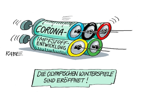 Cartoon: Impfstoffolympiade (medium) by RABE tagged corona,bildung,bildungsminister,kanzleramt,bildungskonferenz,lehrerkonferenz,laptop,ausstatung,digitalisierung,bildungsmonitor,internetzugan,wlan,aufwachen,impfstoff,impfstoffentwicklung,coronaimpfstoff,impfgegner,spritzen,nadel,olympia,olympiade,winterspiele,sommerspiele,rki,labore,virologen,impftester,lockdown,fallzahlen,intensivbetten,corona,bildung,bildungsminister,kanzleramt,bildungskonferenz,lehrerkonferenz,laptop,ausstatung,digitalisierung,bildungsmonitor,internetzugan,wlan,aufwachen,impfstoff,impfstoffentwicklung,coronaimpfstoff,impfgegner,spritzen,nadel,olympia,olympiade,winterspiele,sommerspiele,rki,labore,virologen,impftester,lockdown,fallzahlen,intensivbetten