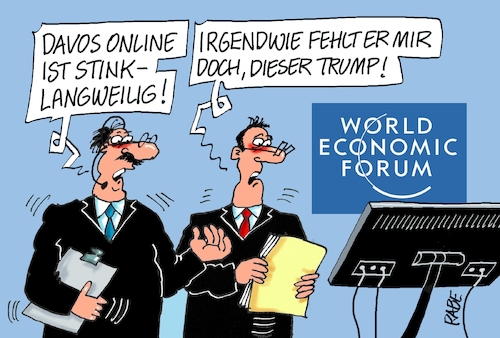 Cartoon: In Davos ist nix los (medium) by RABE tagged corona,bildung,bildungsminister,kanzleramt,bildungskonferenz,lehrerkonferenz,laptop,ausstatung,digitalisierung,bildungsmonitor,internetzugan,wlan,aufwachen,davos,schweiz,weltwirtschaftsforum,forum,online,onlineforum,donald,trump,lockdown,shutdown,corona,bildung,bildungsminister,kanzleramt,bildungskonferenz,lehrerkonferenz,laptop,ausstatung,digitalisierung,bildungsmonitor,internetzugan,wlan,aufwachen,davos,schweiz,weltwirtschaftsforum,forum,online,onlineforum,donald,trump,lockdown,shutdown
