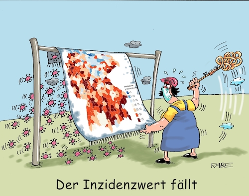 Cartoon: Inzidenztendenz (medium) by RABE tagged corona,bundländerkonferenz,merkel,kanzleramt,lockerungen,stufenplan,öffnungen,lockdown,shutdown,baumärkte,impfdosen,rki,fallzahlen,inzidenzwert,spahn,impfzentren,impfreihenfolge,notbremse,corona,bundländerkonferenz,merkel,kanzleramt,lockerungen,stufenplan,öffnungen,lockdown,shutdown,baumärkte,impfdosen,rki,fallzahlen,inzidenzwert,spahn,impfzentren,impfreihenfolge,notbremse