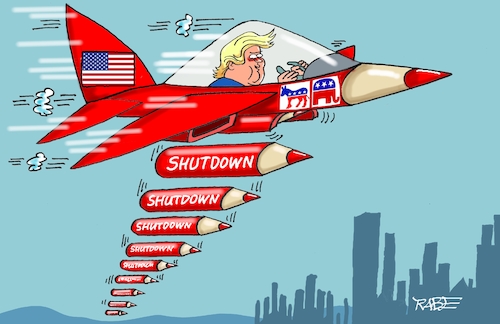 Cartoon: Jagdflieger (medium) by RABE tagged trump,kanada,gipfel,gipfeltreffen,staatschefs,rabe,ralf,böhme,cartoon,karikatur,pressezeichnung,farbcartoon,tagescartoon,gespenst,geist,angst,donald,usa,nato,natoaustritt,schild,jagdflieger,düsenjäger,kampfjet,rotstift,shutdown,haushaltsperre,demokraten,republikaner,kongress,trump,kanada,gipfel,gipfeltreffen,staatschefs,rabe,ralf,böhme,cartoon,karikatur,pressezeichnung,farbcartoon,tagescartoon,gespenst,geist,angst,donald,usa,nato,natoaustritt,schild,jagdflieger,düsenjäger,kampfjet,rotstift,shutdown,haushaltsperre,demokraten,republikaner,kongress