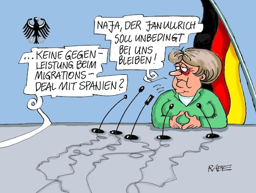 Cartoon: Jan Ullrich (medium) by RABE tagged flüchtlingsdeal,merkel,kanzlerin,spanien,andalusien,rückführung,grenzkontrollen,rabe,ralf,böhme,cartoon,karikatur,pressezeichnung,farbcartoon,tagescartoon,jan,ullrich,radprofil,schweiger,malorca,ausraster,drogen,untersuchungshaft,nervenklinik,einweisung,flüchtlingsdeal,merkel,kanzlerin,spanien,andalusien,rückführung,grenzkontrollen,rabe,ralf,böhme,cartoon,karikatur,pressezeichnung,farbcartoon,tagescartoon,jan,ullrich,radprofil,schweiger,malorca,ausraster,drogen,untersuchungshaft,nervenklinik,einweisung