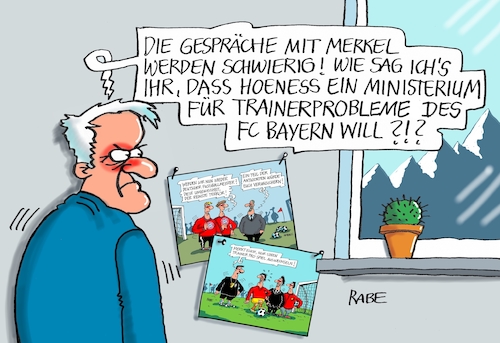 Cartoon: Jupp Bayern (medium) by RABE tagged seehofer,csu,wahldebakel,bayern,rücktritt,rabe,ralf,böhme,münchen,sprengstoff,wahlergebnisse,söder,wahlurne,schwesterpartei,fc,hoeneß,jupp,heynckes,trainerwechsel,gepräche,merkel,cdu,schwesternpartei,sport,fußball,seehofer,csu,wahldebakel,bayern,rücktritt,rabe,ralf,böhme,münchen,sprengstoff,wahlergebnisse,söder,wahlurne,schwesterpartei,fc,hoeneß,jupp,heynckes,trainerwechsel,gepräche,merkel,cdu,schwesternpartei,sport,fußball