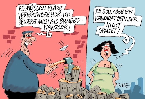 Cartoon: Kanzlerkandidat (medium) by RABE tagged cdu,landtagswahlen,thüringen,erfurt,wahldebakel,akk,rücktritt,kanzlerkandidatur,rabe,ralf,böhme,cartoon,karikatur,pressezeichnung,farbcartoon,tagescartoon,merz,laschet,spahn,hacker,spalter,kanzlerkandidat,cdu,landtagswahlen,thüringen,erfurt,wahldebakel,akk,rücktritt,kanzlerkandidatur,rabe,ralf,böhme,cartoon,karikatur,pressezeichnung,farbcartoon,tagescartoon,merz,laschet,spahn,hacker,spalter,kanzlerkandidat