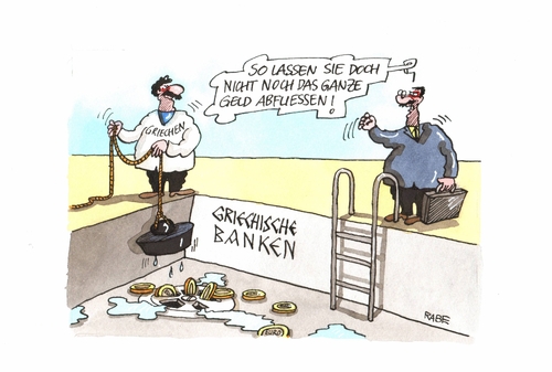 Cartoon: Kapitalflucht (medium) by RABE tagged griechenland,athen,schuldenkrise,parlamentswahlen,hellas,grieche,banken,euro,eu,brüssel,eurozone,schuldenschnitt,rettungsschirm,fiskalpakt,finanzchefs,schäuble,cdu,kanzlerin,merkel,deutschland,spanien,schwimmbecken,abfluss,abflussrohr,rohrreiniger,rohrblitz,euromünzen,austritt,ausschluss,sparer,konten,kapitalflucht,safe,milliarden,griechenland,athen,parlamentswahlen,schuldenkrise,grieche,eu,schuldenschnitt,eurozone