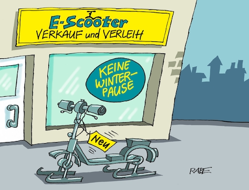 Cartoon: Keine Winterpause (medium) by RABE tagged elektroroller,scooter,verleih,vertrieb,verkauf,roller,tretroller,rabe,ralf,böhme,cartoon,karikatur,pressezeichnung,farbcartoon,tagescartoon,winter,schnee,eis,winterpause,kufen,schlitten,schlittschuhe,rodel,verkehrsminister,scheuer,elektroroller,scooter,verleih,vertrieb,verkauf,roller,tretroller,rabe,ralf,böhme,cartoon,karikatur,pressezeichnung,farbcartoon,tagescartoon,winter,schnee,eis,winterpause,kufen,schlitten,schlittschuhe,rodel,verkehrsminister,scheuer