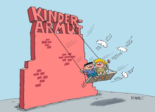 Cartoon: Kinderarmutszeugnis II (medium) by RABE tagged virus,corona,pandemie,coronakrise,rabe,ralf,böhme,cartoon,karikatur,pressezeichnung,farbcartoon,tagescartoon,viren,virenschutz,mundschutz,desinfektion,föderal,föderalismus,ländersache,kinder,kinderarmut,armut,armutsgrenze,obdachlosigkeit,altersarmut,sozialhilfe,mauer,wand,ziegel,schaukel,virus,corona,pandemie,coronakrise,rabe,ralf,böhme,cartoon,karikatur,pressezeichnung,farbcartoon,tagescartoon,viren,virenschutz,mundschutz,desinfektion,föderal,föderalismus,ländersache,kinder,kinderarmut,armut,armutsgrenze,obdachlosigkeit,altersarmut,sozialhilfe,mauer,wand,ziegel,schaukel