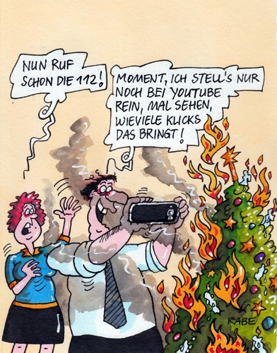 Cartoon: Klicks (medium) by RABE tagged weihnachten,weihnachtsbaum,brand,kerzen,wachskerzen,flammen,feuer,rauch,feuerwehr,tanne,nordmanntanne,mann,frau,rabe,ralf,böhme,cartoon,karikatur,pressezeichnung,farbcartoon,handy,smartphone,fotos,fotografie,internet,facebook,twitter,youtube,follower,user,weihnachtskugel,fotokamera,notruf,alarm,weihnachten,weihnachtsbaum,brand,kerzen,wachskerzen,flammen,feuer,rauch,feuerwehr,tanne,nordmanntanne,mann,frau,rabe,ralf,böhme,cartoon,karikatur,pressezeichnung,farbcartoon,handy,smartphone,fotos,fotografie,internet,facebook,twitter,youtube,follower,user,weihnachtskugel,fotokamera,notruf,alarm