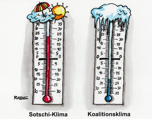 Cartoon: Klimabedingungen (medium) by RABE tagged klima,klimawandel,klimabedingungen,koalition,groko,koalitionsbedingungen,sotschi,friedrich,csu,gabriel,spd,merkel,cdu,seehofer,kinderpornos,porno,edathy,schlagabtausch,vorwürfe,rücktritt,nachfolger,krise,krisengipfel,koalitionskrise,staatsanwaltschaft,juristen,festplatten,daten,rabe,ralf,böhme,cartoon,karikatur,pressezeichnung,farbcartoon,olympia,wintersport,winterolympiade,schnee,eis,frost,sonne,meer,schwarzmeerort,palmen,temperaturanstieg,minusgrade,thermometer,klima,klimawandel,klimabedingungen,koalition,groko,koalitionsbedingungen,sotschi,friedrich,csu,gabriel,spd,merkel,cdu,seehofer,kinderpornos,porno,edathy,schlagabtausch,vorwürfe,rücktritt,nachfolger,krise,krisengipfel,koalitionskrise,staatsanwaltschaft,juristen,festplatten,daten,rabe,ralf,böhme,cartoon,karikatur,pressezeichnung,farbcartoon,olympia,wintersport,winterolympiade,schnee,eis,frost,sonne,meer,schwarzmeerort,palmen,temperaturanstieg,minusgrade,thermometer