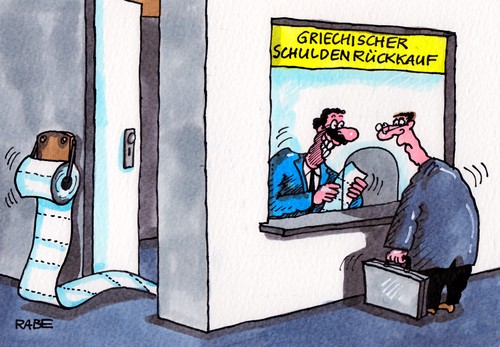 Cartoon: Klopapier (medium) by RABE tagged griechenland,athen,austritt,eurozone,linksbündnis,rabe,ralf,böhme,cartoon,karikatur,pressezeichnung,farbcartoon,tagescartoon,syriza,tsipras,ezb,brüssel,schuldenschnitt,griechenland,athen,austritt,eurozone,linksbündnis,rabe,ralf,böhme,cartoon,karikatur,pressezeichnung,farbcartoon,tagescartoon,syriza,tsipras,ezb,brüssel,schuldenschnitt