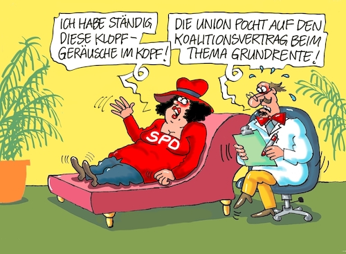 Cartoon: Klopfgeräusche (medium) by RABE tagged groko,union,cdu,csu,spd,merkel,akk,berlin,bundesregierung,befragung,rabe,ralf,böhme,cartoon,karikatur,pressezeichnung,farbcartoon,tagescartoon,prügelei,halbzeit,halbzeitbilanz,grundrente,rentendebatte,psychiater,klopfgeräusche,koalitionsvertragg,groko,union,cdu,csu,spd,merkel,akk,berlin,bundesregierung,befragung,rabe,ralf,böhme,cartoon,karikatur,pressezeichnung,farbcartoon,tagescartoon,prügelei,halbzeit,halbzeitbilanz,grundrente,rentendebatte,psychiater,klopfgeräusche,koalitionsvertragg