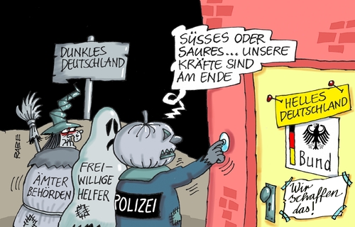 Cartoon: Kräftezehrend (medium) by RABE tagged merkel,kanzlerin,bund,berlin,haloween,kürbis,hexe,geist,saures,süßes,rabe,ralf,böhme,cartoon,karikatur,pressezeichnung,farbcartoon,tagescartoon,dunkeldeutschland,flüchtlinge,flüchtlingsstrom,flüchtlingsunterkunft,balkanroute,seehofer,gabriel,flüchtlingsgipfel,merkel,kanzlerin,bund,berlin,haloween,kürbis,hexe,geist,saures,süßes,rabe,ralf,böhme,cartoon,karikatur,pressezeichnung,farbcartoon,tagescartoon,dunkeldeutschland,flüchtlinge,flüchtlingsstrom,flüchtlingsunterkunft,balkanroute,seehofer,gabriel,flüchtlingsgipfel