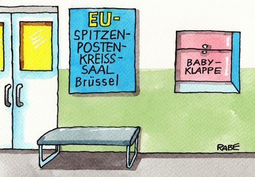 Cartoon: Kreisssaal (medium) by RABE tagged eu,brüssel,europa,euro,europawahl,europaparlament,kommissionsvorsitz,spitzenposten,juncker,schulz,rabe,ralf,böhme,cartoon,karikatur,pressezeichnung,farbcartoon,kreisssaal,entbindung,bay,babyklappe,geburt,mütter,schwangerschaft,eu,brüssel,europa,euro,europawahl,europaparlament,kommissionsvorsitz,spitzenposten,juncker,schulz,rabe,ralf,böhme,cartoon,karikatur,pressezeichnung,farbcartoon,kreisssaal,entbindung,bay,babyklappe,geburt,mütter,schwangerschaft