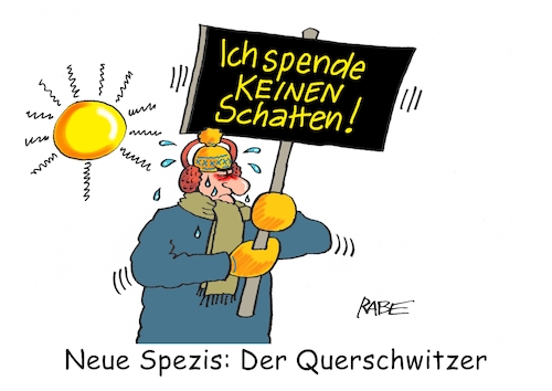 Cartoon: Kreuz und quer geschwitzt (medium) by RABE tagged hitze,dürre,klima,klimawandel,wetterextreme,trockenheit,rabe,ralf,böhme,cartoon,karikatur,pressezeichnung,farbcartoon,tagescartoon,sommer,extremwetter,fächer,querdenker,aluhut,coronaleugner,hitzeleugner,schild,transparent,schweiß,hitzewelle,schatten,schattenspender,hitze,dürre,klima,klimawandel,wetterextreme,trockenheit,rabe,ralf,böhme,cartoon,karikatur,pressezeichnung,farbcartoon,tagescartoon,sommer,extremwetter,fächer,querdenker,aluhut,coronaleugner,hitzeleugner,schild,transparent,schweiß,hitzewelle,schatten,schattenspender