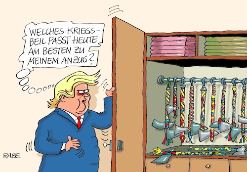 Cartoon: Kriegsbeil (medium) by RABE tagged donald,trump,usa,us,president,washington,botschaften,länder,hauptstädte,rabe,ralf,böhme,cartoon,karikatur,pressezeichnung,farbcartoon,tagescartoon,russland,putien,syrien,krieg,kriegsbeil,schrank,krawatte,konflikt,kriegstreiber,atomschlag,assad,raketen,donald,trump,usa,us,president,washington,botschaften,länder,hauptstädte,rabe,ralf,böhme,cartoon,karikatur,pressezeichnung,farbcartoon,tagescartoon,russland,putien,syrien,krieg,kriegsbeil,schrank,krawatte,konflikt,kriegstreiber,atomschlag,assad,raketen