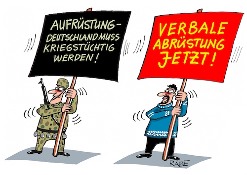 Cartoon: Kriegstüchtigkeit (medium) by RABE tagged ampel,ampelregierung,rot,grün,gelb,fdp,spd,grüne,rabe,ralf,böhme,cartoon,karikatur,pressezeichnung,farbcartoon,tagescartoon,inflation,einkommen,rente,rentenpaket,bruch,streit,neuwahlen,merz,kriegstüchtigkeit,pristorius,bundeswehr,säbelrasseln,aufrüstung,abrüstung,demo,transparent,frieden,friedensbewegung,ampel,ampelregierung,rot,grün,gelb,fdp,spd,grüne,rabe,ralf,böhme,cartoon,karikatur,pressezeichnung,farbcartoon,tagescartoon,inflation,einkommen,rente,rentenpaket,bruch,streit,neuwahlen,merz,kriegstüchtigkeit,pristorius,bundeswehr,säbelrasseln,aufrüstung,abrüstung,demo,transparent,frieden,friedensbewegung