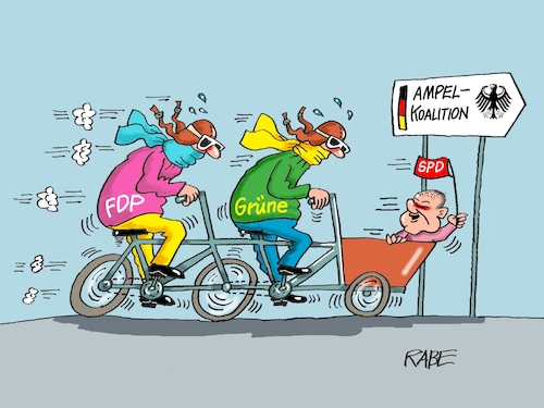 Cartoon: Lastenrad zur Ampel (medium) by RABE tagged bundestagswahl,wahlkampf,osten,ddr,ostbeauftragter,bundesregierung,recht,rabe,ralf,böhme,cartoon,karikatur,pressezeichnung,farbcartoon,tagescartoon,kanzleramt,laschet,gartenzwerg,dreierbündnis,tandem,lastenfahrrad,königsmacher,ampel,ampelkoalition,jamaika,sondierungsgespräche,lindner,habeck,bundestagswahl,wahlkampf,osten,ddr,ostbeauftragter,bundesregierung,recht,rabe,ralf,böhme,cartoon,karikatur,pressezeichnung,farbcartoon,tagescartoon,kanzleramt,laschet,gartenzwerg,dreierbündnis,tandem,lastenfahrrad,königsmacher,ampel,ampelkoalition,jamaika,sondierungsgespräche,lindner,habeck