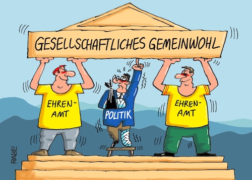 Cartoon: Lastenverteilung (medium) by RABE tagged ampelregierung,scholz,spd,grüne,fdp,lindner,kinder,kindergrundsicherung,rabe,ralf,böhme,cartoon,karikatur,pressezeichnung,farbcartoon,tagescartoon,hausmeister,ohren,zähne,gesellschaft,gemeinwohl,säulen,lasten,lastenverteilung,ehrenamt,gipsarm,gipsverband,gipsbein,ampelregierung,scholz,spd,grüne,fdp,lindner,kinder,kindergrundsicherung,rabe,ralf,böhme,cartoon,karikatur,pressezeichnung,farbcartoon,tagescartoon,hausmeister,ohren,zähne,gesellschaft,gemeinwohl,säulen,lasten,lastenverteilung,ehrenamt,gipsarm,gipsverband,gipsbein