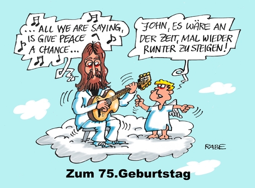 Cartoon: Lennon Geburtstag (medium) by RABE tagged john,lennon,yoko,ono,beatles,love,peace,rabe,ralf,böhme,cartoon,karikatur,pressezeichnung,farbcartoon,tagescartoon,krieg,frieden,chance,imagine,liverpool,john,lennon,yoko,ono,beatles,love,peace,rabe,ralf,böhme,cartoon,karikatur,pressezeichnung,farbcartoon,tagescartoon,krieg,frieden,chance,imagine,liverpool