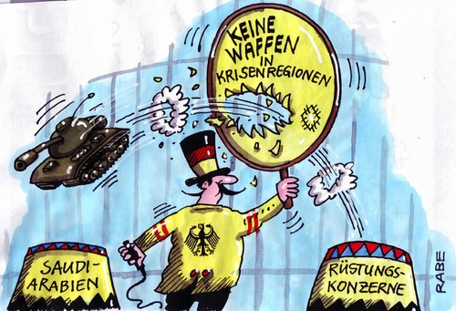 Cartoon: Löwennummer (medium) by RABE tagged rüstungsindustrie,rüstungskonzern,waffenlieferung,waffenexport,waffenlobby,waffenindustrie,waffen,bundesregierung,merkel,kanzlerin,cdu,wirtschaftsinteressen,wirtschaftsminister,rösler,fdp,verteidigungsminister,panzer,leopard,haubitze,kanone,geschoß,munition,pistole,gewehr,munitionsfabrik,sprengstoff,terror,granate,terorristen,islam,islamisten,krisenregion,krisengebiet,saudi,arabien,persien,golf,golfkrik,libeyn,syrien,scheich,machthaber,volksaufstand,zirkus,dompteur,manege,arena,zirkuszelt,vorstellung,peitsche,gitter,bundesadler,reifen,sprung,rüstungsindustrie,rüstungskonzern,waffenlieferung,waffenexport,waffenlobby,waffen,bundesregierung,merkel,kanzlerin,waffenindustrie,wirtschaftsinteressen,wirtschaftsminister,rösler,leopard,verteidigungsminister,haubitze,kanone,geschoß