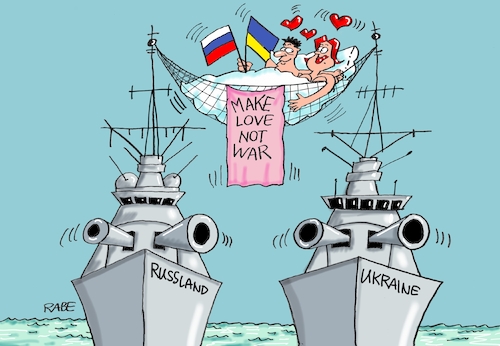 Cartoon: Lovepeace (medium) by RABE tagged usa,biden,telefonat,putin,moskau,kreml,kremlchef,rabe,ralf,böhme,cartoon,karikatur,pressezeichnung,farbcartoon,tagescartoon,ukraine,ukrainekrise,nato,telefonleitung,gipfel,ukrainegipfel,macron,ukrainekrieg,china,sanktionen,soldaten,hängematte,love,peace,kriegsschiffe,krim,lovepeace,liebe,frieden,usa,biden,telefonat,putin,moskau,kreml,kremlchef,rabe,ralf,böhme,cartoon,karikatur,pressezeichnung,farbcartoon,tagescartoon,ukraine,ukrainekrise,nato,telefonleitung,gipfel,ukrainegipfel,macron,ukrainekrieg,china,sanktionen,soldaten,hängematte,love,peace,kriegsschiffe,krim,lovepeace,liebe,frieden