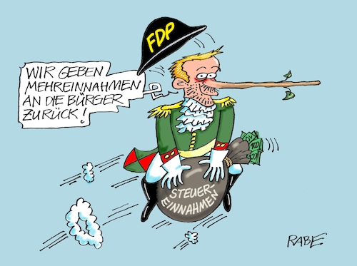 Cartoon: Lügenbaron (medium) by RABE tagged energiewende,windkraft,windräder,solarenergie,umweltminister,robert,habeck,grüne,rabe,ralf,böhme,cartoon,karikatur,pressezeichnung,farbcartoon,tagescartoon,michel,lastenträger,kosten,energiepreise,christian,lindner,fdp,baron,münchhausen,lügenbaron,kanonenkugel,ritt,steuereinnahmen,euro,geldsack,finanzminister,stermehreinnahmen,bürger,weitergabe,lügner,nase,pinoccio,energiewende,windkraft,windräder,solarenergie,umweltminister,robert,habeck,grüne,rabe,ralf,böhme,cartoon,karikatur,pressezeichnung,farbcartoon,tagescartoon,michel,lastenträger,kosten,energiepreise,christian,lindner,fdp,baron,münchhausen,lügenbaron,kanonenkugel,ritt,steuereinnahmen,euro,geldsack,finanzminister,stermehreinnahmen,bürger,weitergabe,lügner,nase,pinoccio