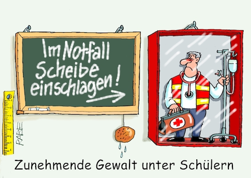 Cartoon: Mächtig gewaltig (medium) by RABE tagged schüler,lehrer,zeugnisse,zeugnistag,zeugnisausgabe,ferien,winterferien,rabe,ralf,böhme,cartoon,karikatur,farbcartoon,pressezeichnung,tagescartoon,alexa,amazon,internet,gewalt,schulklassen,mobbing,schlägereien,beschimpfungen,ausgrenzungen,schultafel,kreise,notfall,notfallplan,notarzt,arzt,feuerwehr,alarm,stetoskop,arztkoffer,tropf,warnweste,schüler,lehrer,zeugnisse,zeugnistag,zeugnisausgabe,ferien,winterferien,rabe,ralf,böhme,cartoon,karikatur,farbcartoon,pressezeichnung,tagescartoon,alexa,amazon,internet,gewalt,schulklassen,mobbing,schlägereien,beschimpfungen,ausgrenzungen,schultafel,kreise,notfall,notfallplan,notarzt,arzt,feuerwehr,alarm,stetoskop,arztkoffer,tropf,warnweste