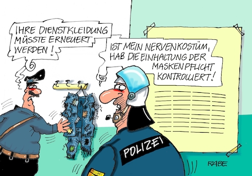 Cartoon: Makennervenpflichtkostümkontroll (medium) by RABE tagged corona,schnelltest,flughäfen,bahnhöfe,reiserückkehrer,testpflicht,markus,söder,bußgelder,ber,hauptstadtflughafen,eröffnung,fluggäste,viren,maskenpflicht,abstandsregeln,fallzahlen,sperrstunde,maskenverweigerer,polizei,kontrolle,nervenkostüm,corona,schnelltest,flughäfen,bahnhöfe,reiserückkehrer,testpflicht,markus,söder,bußgelder,ber,hauptstadtflughafen,eröffnung,fluggäste,viren,maskenpflicht,abstandsregeln,fallzahlen,sperrstunde,maskenverweigerer,polizei,kontrolle,nervenkostüm