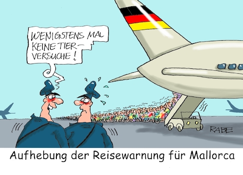 Cartoon: Malleriches Malle (medium) by RABE tagged corona,bundländerkonferenz,merkel,kanzleramt,lockerungen,stufenplan,öffnungen,lockdown,shutdown,baumärkte,impfdosen,rki,fallzahlen,inzidenzwert,ferieninsel,malle,mallorca,ferienflieger,ostern,osterurlaub,tiere,tierversuche,flugzeug,corona,bundländerkonferenz,merkel,kanzleramt,lockerungen,stufenplan,öffnungen,lockdown,shutdown,baumärkte,impfdosen,rki,fallzahlen,inzidenzwert,ferieninsel,malle,mallorca,ferienflieger,ostern,osterurlaub,tiere,tierversuche,flugzeug