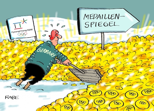 Cartoon: Medaillenregen (medium) by RABE tagged winterspiele,olympia,südkorea,gold,goldmedaillen,mannschaft,wintersport,rabe,ralf,böhme,cartoon,karikatur,pressezeichnung,farbcartoon,tagescartoon,medaillenregen,skiläufer,schnee,schneeschiber,schippe,winterspiele,olympia,südkorea,gold,goldmedaillen,mannschaft,wintersport,rabe,ralf,böhme,cartoon,karikatur,pressezeichnung,farbcartoon,tagescartoon,medaillenregen,skiläufer,schnee,schneeschiber,schippe