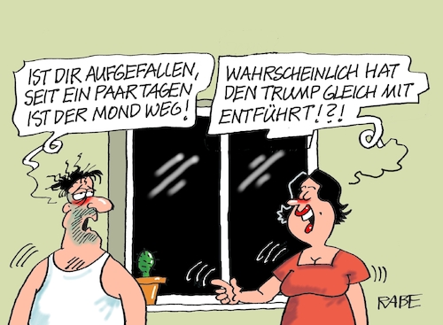 Cartoon: Mondklau (medium) by RABE tagged trump,präsident,usa,donald,einmarsch,erstürmung,cartoon,karikatur,pressezeichnung,rabe,ralf,böhme,farbcartoon,tagescartoon,venezuela,südamerika,maduro,regimewechsel,weltordnung,kongress,völkerrecht,mond,entführung,trump,präsident,usa,donald,einmarsch,erstürmung,cartoon,karikatur,pressezeichnung,rabe,ralf,böhme,farbcartoon,tagescartoon,venezuela,südamerika,maduro,regimewechsel,weltordnung,kongress,völkerrecht,mond,entführung