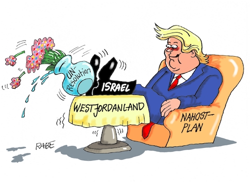 Cartoon: Nahostplan (medium) by RABE tagged trump,präsident,usa,china,handelskrieg,strafzölle,peking,rabe,ralf,böhme,cartoon,karikatur,pressezeichnung,farbcartoon,tagescartoon,atomtests,atomgespräche,nordkorea,südkorea,bilanz,diagramm,israel,westjordanland,nahostplan,palästinenser,washington,treffen,netanjahu,un,resolution,einverleibung,staatsgebiet,amtsenthebungsverfahren,korruptionsverdacht,sessel,tisch,blumenvase,stiefel,tischdecke,trump,präsident,usa,china,handelskrieg,strafzölle,peking,rabe,ralf,böhme,cartoon,karikatur,pressezeichnung,farbcartoon,tagescartoon,atomtests,atomgespräche,nordkorea,südkorea,bilanz,diagramm,israel,westjordanland,nahostplan,palästinenser,washington,treffen,netanjahu,un,resolution,einverleibung,staatsgebiet,amtsenthebungsverfahren,korruptionsverdacht,sessel,tisch,blumenvase,stiefel,tischdecke