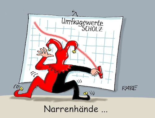 Cartoon: Narrenhände (medium) by RABE tagged ampel,ampelregierung,rot,grün,gelb,fdp,spd,grüne,rabe,ralf,böhme,cartoon,karikatur,pressezeichnung,farbcartoon,tagescartoon,inflation,einkommen,rente,rentenpaket,bruch,streit,neuwahlenahlkampf,olaf,scholz,narr,hofnarr,narrenhände,ampel,ampelregierung,rot,grün,gelb,fdp,spd,grüne,rabe,ralf,böhme,cartoon,karikatur,pressezeichnung,farbcartoon,tagescartoon,inflation,einkommen,rente,rentenpaket,bruch,streit,neuwahlenahlkampf,olaf,scholz,narr,hofnarr,narrenhände