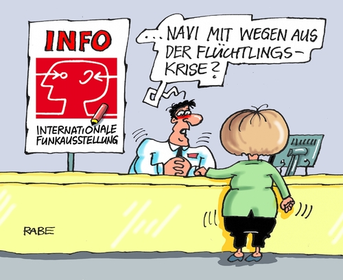 Cartoon: Navigatorin (medium) by RABE tagged flüchtlingsdrama,mittelmeer,flüchtlinge,bootpeople,schlepper,schleuser,rabe,ralf,böhme,cartoon,karikatur,pressezeichnung,farbcartoon,tagescartoon,eu,europa,flüchtlingspolitik,glasbodenboot,merkel,kanzlerin,flüchtlingsheime,flüchtlingssituation,ifa,funkausstellung,berlin,navi,wege,krise,flüchtlingsdrama,mittelmeer,flüchtlinge,bootpeople,schlepper,schleuser,rabe,ralf,böhme,cartoon,karikatur,pressezeichnung,farbcartoon,tagescartoon,eu,europa,flüchtlingspolitik,glasbodenboot,merkel,kanzlerin,flüchtlingsheime,flüchtlingssituation,ifa,funkausstellung,berlin,navi,wege,krise