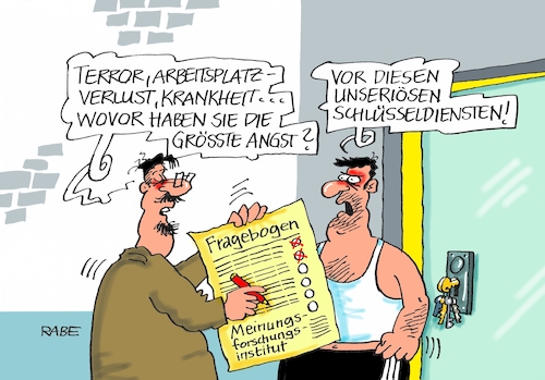 Cartoon: Nepper Schlepper Schlüsseldienst (medium) by RABE tagged nepper,schlepper,betrüger,schlüssel,schlüsseldienst,abzocke,schlüssebund,kunde,bürger,rabe,ralf,böhme,cartoon,karikatur,pressezeichnung,farbcartoon,tagescartoon,umfrage,umfragewerte,verbraucherschutz,meinungsumfrage,verbraucherschützer,verbraucherberatung,nepper,schlepper,betrüger,schlüssel,schlüsseldienst,abzocke,schlüssebund,kunde,bürger,rabe,ralf,böhme,cartoon,karikatur,pressezeichnung,farbcartoon,tagescartoon,umfrage,umfragewerte,verbraucherschutz,meinungsumfrage,verbraucherschützer,verbraucherberatung