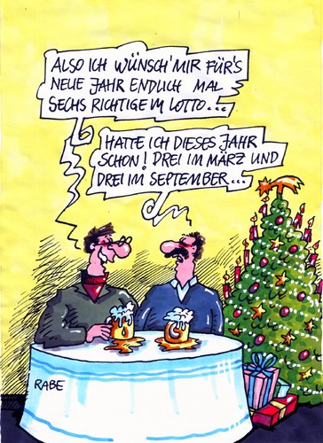 Cartoon: Neujahr (medium) by RABE tagged silvester,neujahr,jahreswechsel,silvesterfeier,silvesterknaller,silvesterfeuerwerk,feuerwerk,knaller,knallfrösche,goldregen,geld,euro,rabe,ralf,böhme,cartoon,karikatur,weihnachtsbaum,weihnachten,lotto,gewinn,sechser,tipp,lottotipp,lottoschein,kreuz,toto,fußballlotto,glückspirale,glück,glücksspiel,lotterie,silvester,neujahr,jahreswechsel,silvesterfeier,silvesterknaller,silvesterfeuerwerk,feuerwerk,knaller,knallfrösche,goldregen,geld,euro,rabe,ralf,böhme,cartoon,karikatur,weihnachtsbaum,weihnachten,lotto,gewinn,sechser,tipp,lottotipp,lottoschein,kreuz,toto,fußballlotto,glückspirale,glück,glücksspiel,lotterie