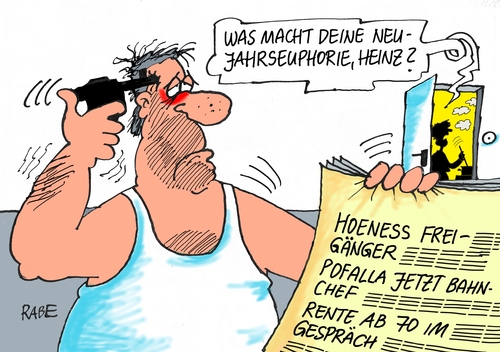 Cartoon: Neujahrseuphorie (medium) by RABE tagged neujahr,silvester,neujahrswünsche,euphorie,neujahrseuphorie,selbstmord,depression,pistole,kugel,rabe,ralf,böhme,cartoon,tagescartoon,pressezeichnung,farbcartoon,pofalla,bahnchef,cdu,kanzleramtschef,rente,rentner,freiwillige,siebzig,neujahr,silvester,neujahrswünsche,euphorie,neujahrseuphorie,selbstmord,depression,pistole,kugel,rabe,ralf,böhme,cartoon,tagescartoon,pressezeichnung,farbcartoon,pofalla,bahnchef,cdu,kanzleramtschef,rente,rentner,freiwillige,siebzig